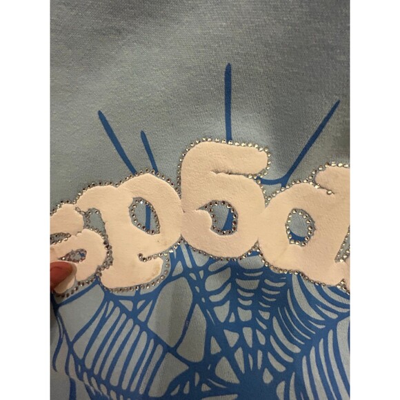 Sp5der hoodie Sky Blue size medium - Picture 3 of 4